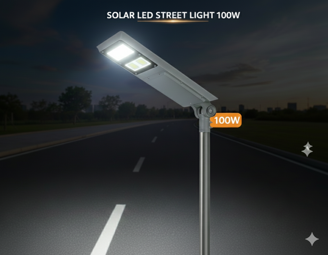 SOLAR LED STREET LIGHT 100W